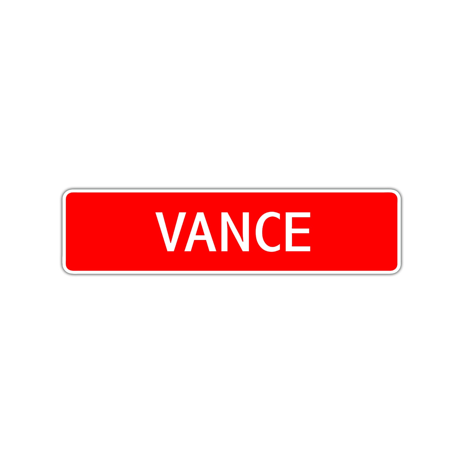 Vance Street Sign Children Name Room Plate