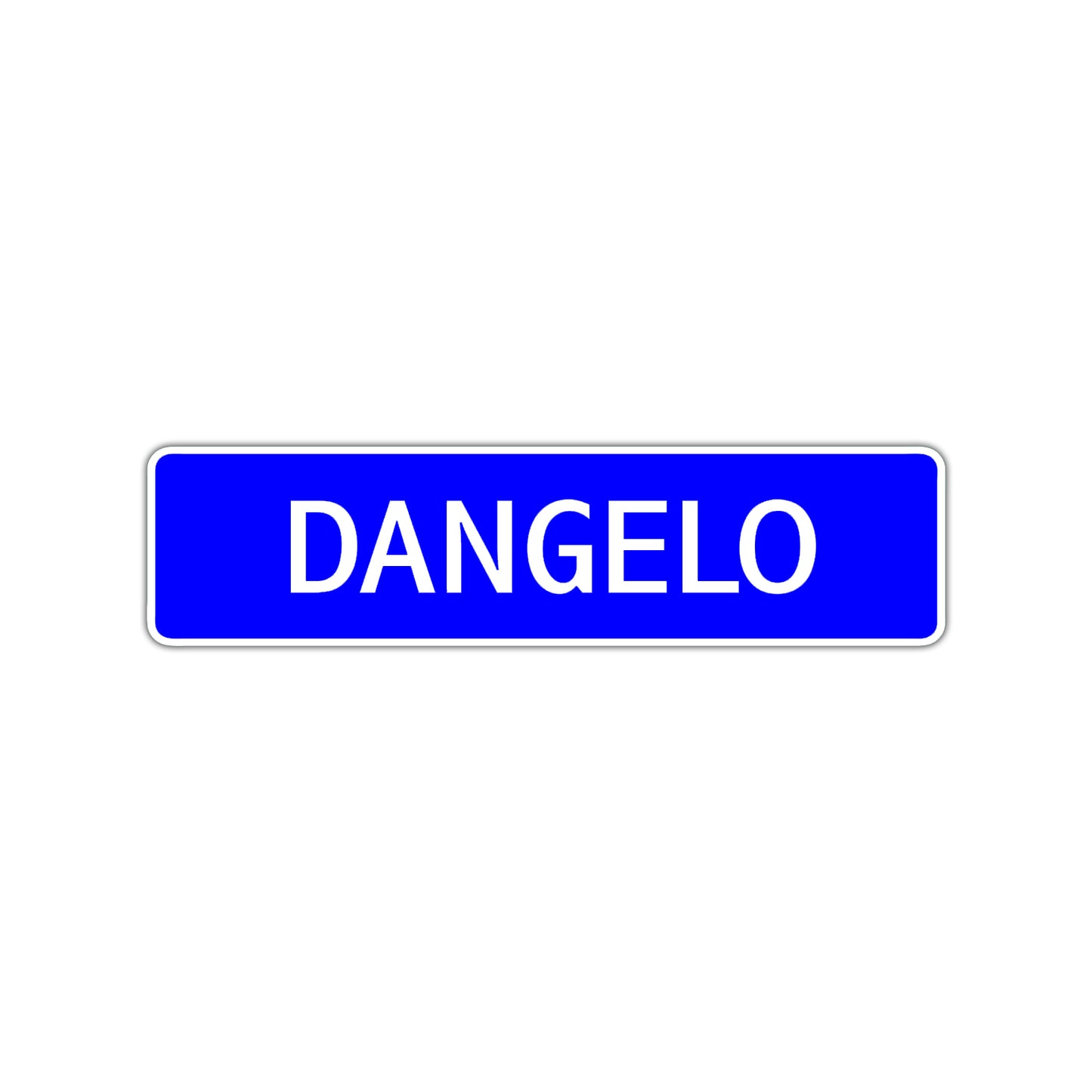 Dangelo Street Sign Children Name Room Plate