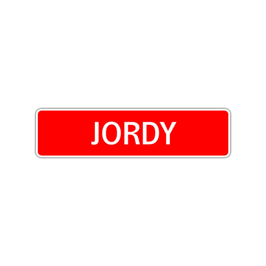 Jordy Street Sign Children Name Room Plate