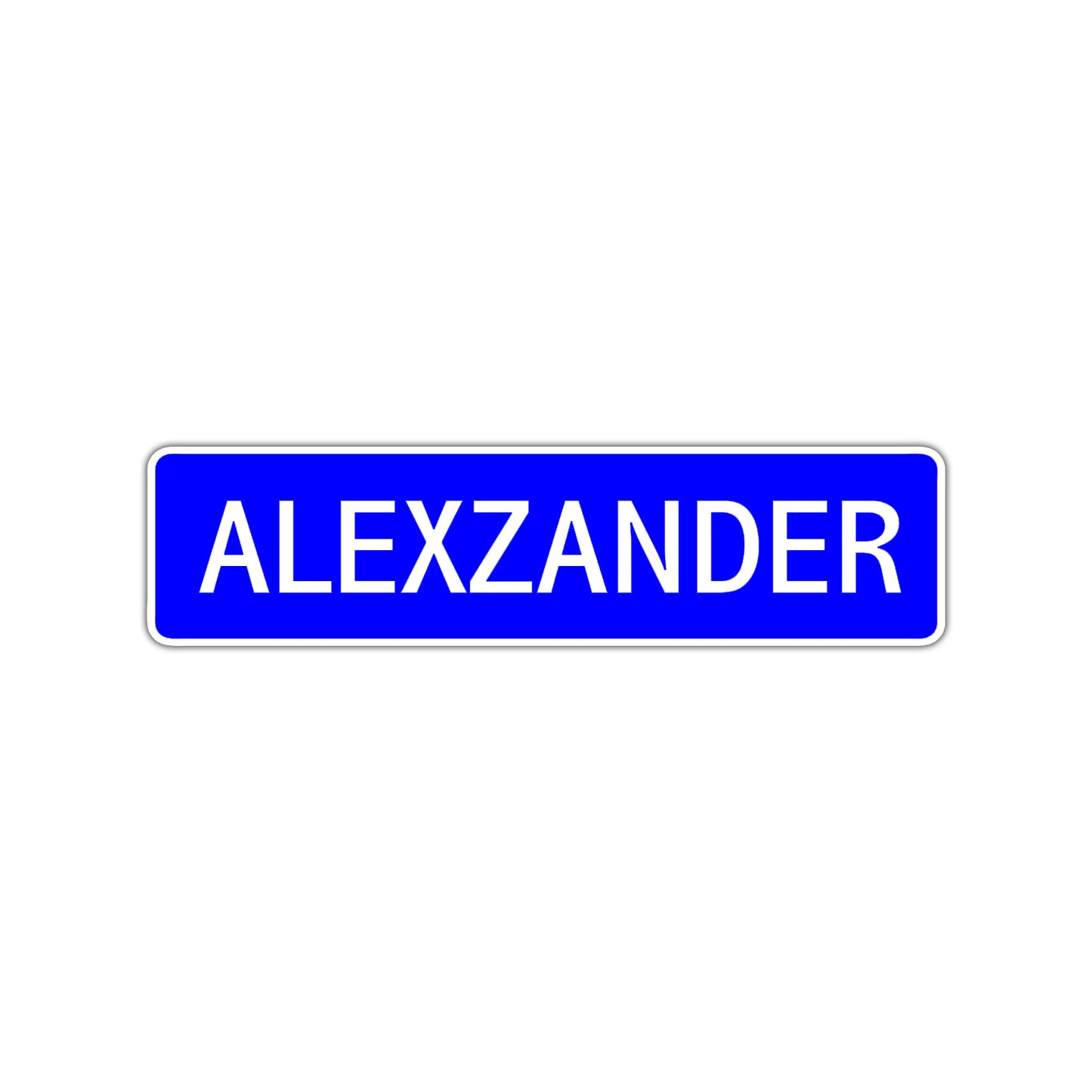 Alexzander Street Sign Children Name Room Plate