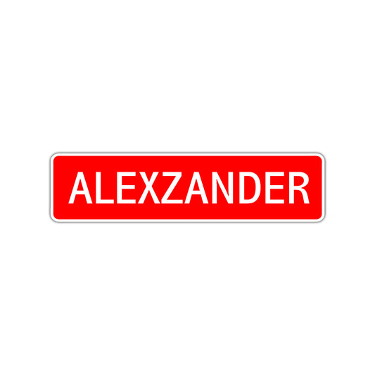 Alexzander Street Sign Children Name Room Plate