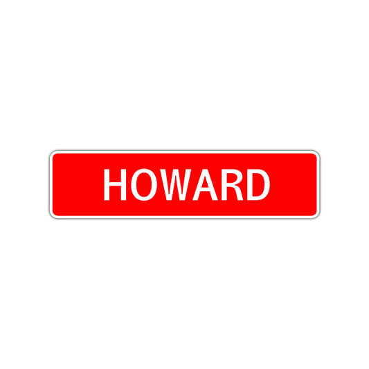 Howard Street Sign Children Name Room Plate