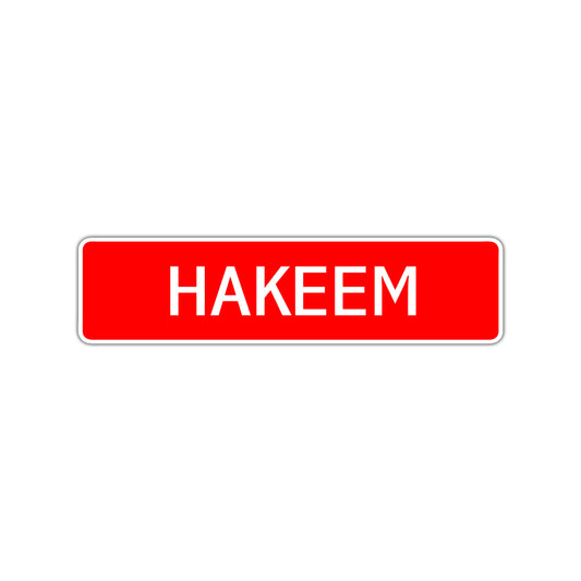 Hakeem Street Sign Children Name Room Plate