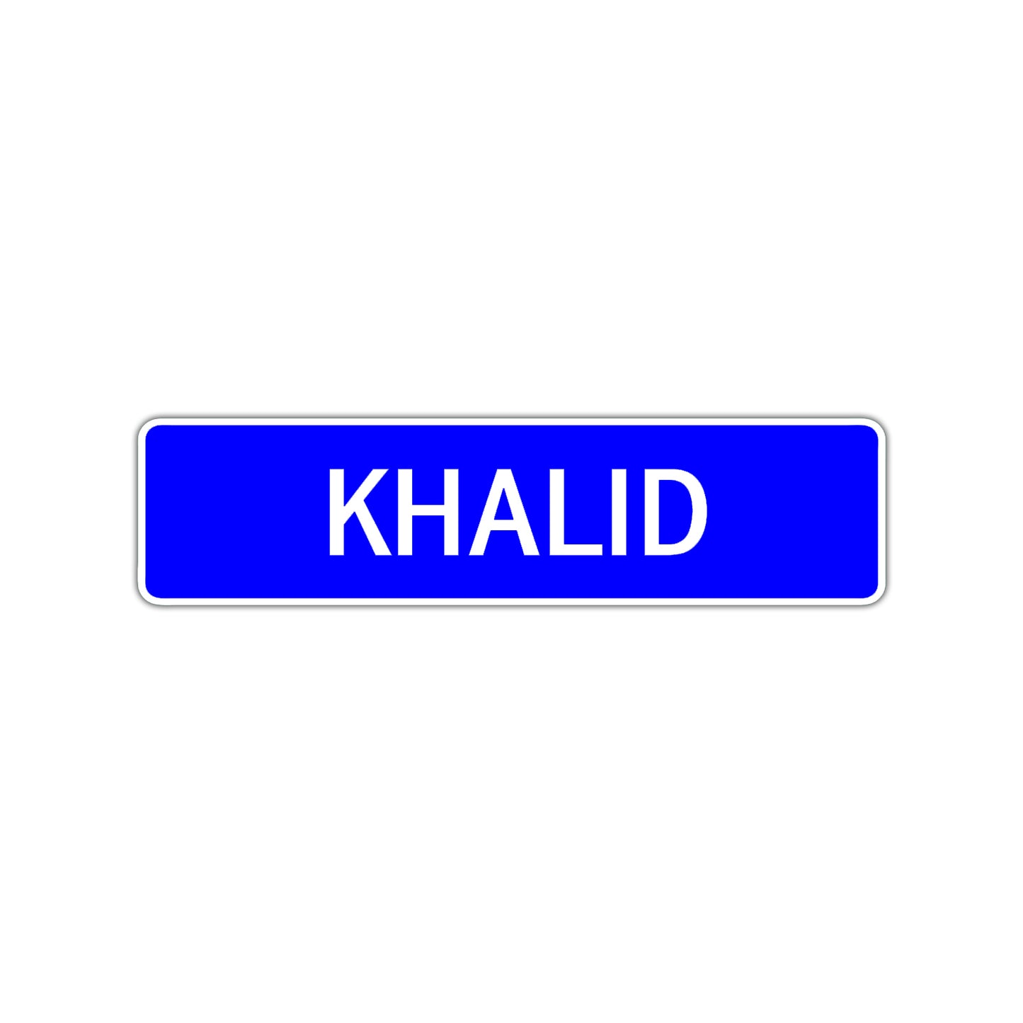 Khalid Street Sign Children Name Room Plate