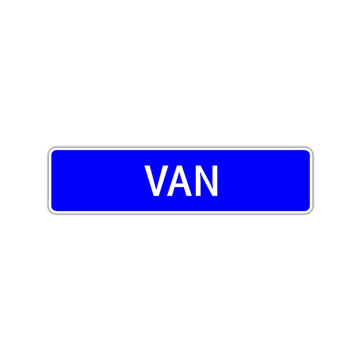 Van Street Sign Children Name Room Plate