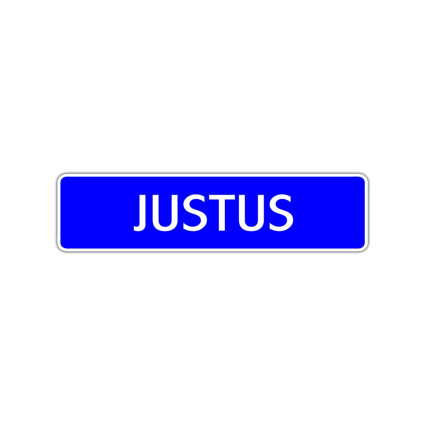Justus Street Sign Children Name Room Plate