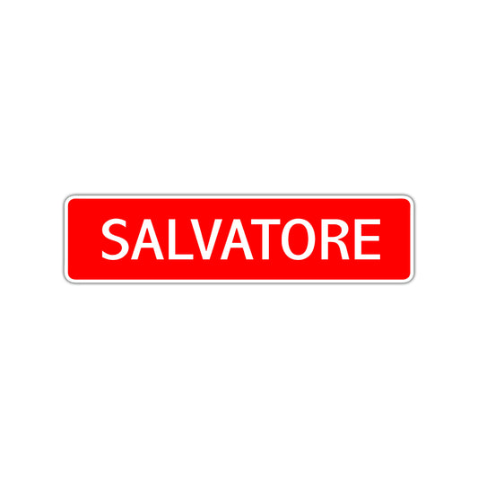 Salvatore Street Sign Children Name Room Plate