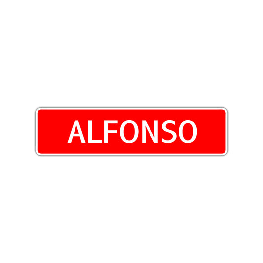 Alfonso Street Sign Children Name Room Plate