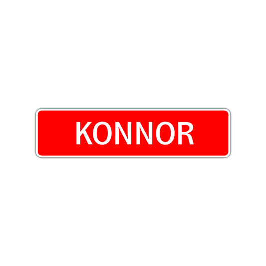 Konnor Street Sign Children Name Room Plate