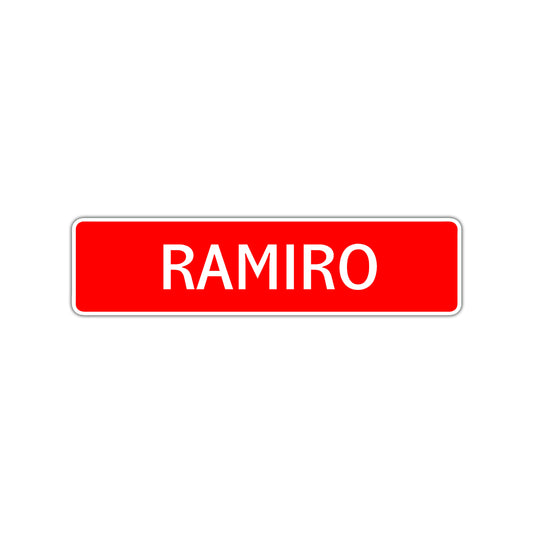 Ramiro Street Sign Children Name Room Plate