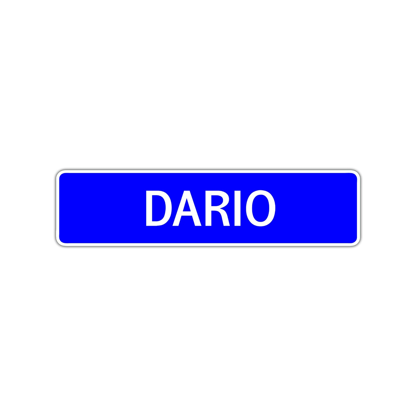 Dario Street Sign Children Name Room Plate