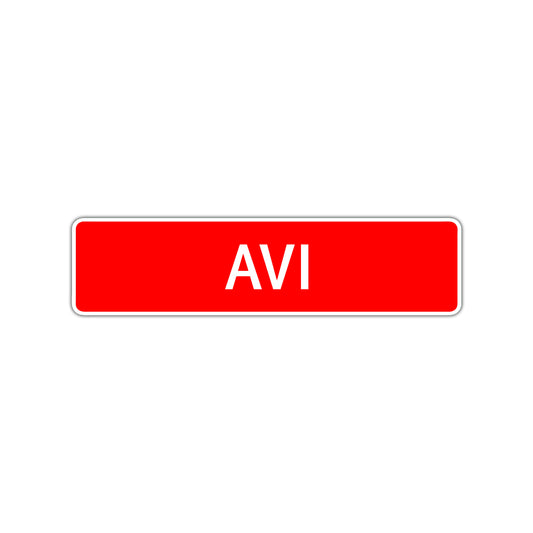 Avi Street Sign Children Name Room Plate