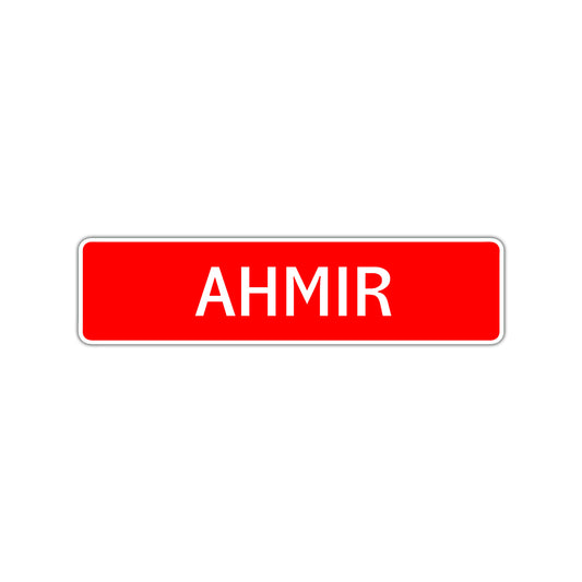 Ahmir Street Sign Children Name Room Plate