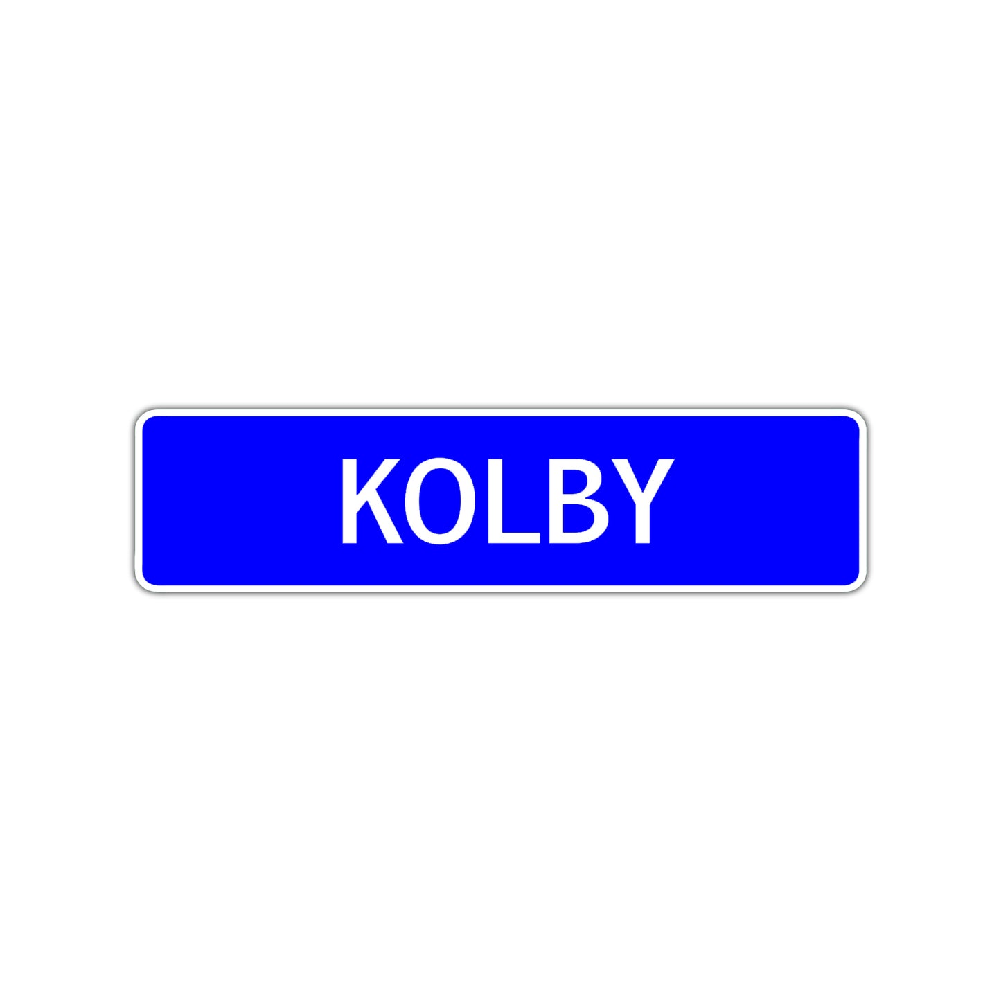 Kolby Street Sign Children Name Room Plate
