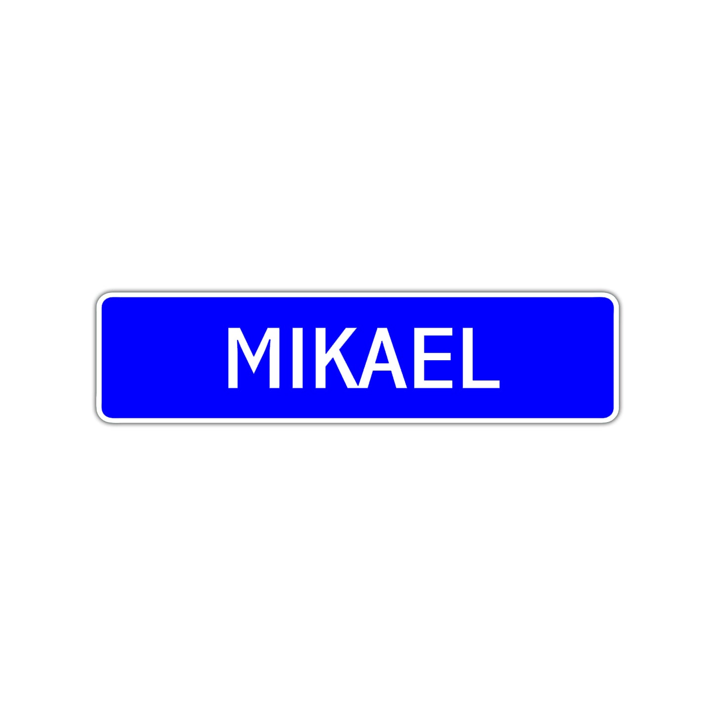 Mikael Street Sign Children Name Room Plate