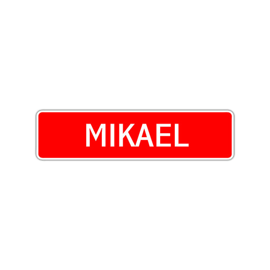 Mikael Street Sign Children Name Room Plate