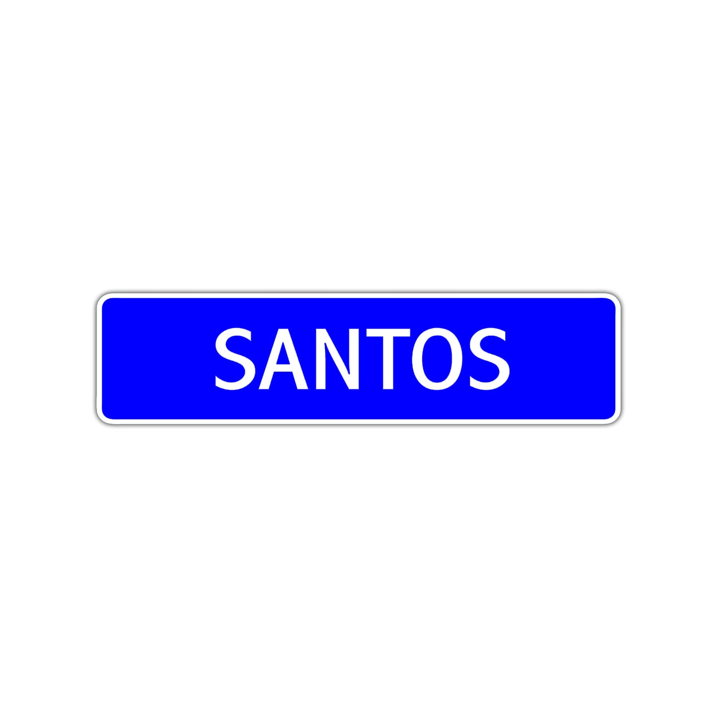 Santos Street Sign Children Name Room Plate