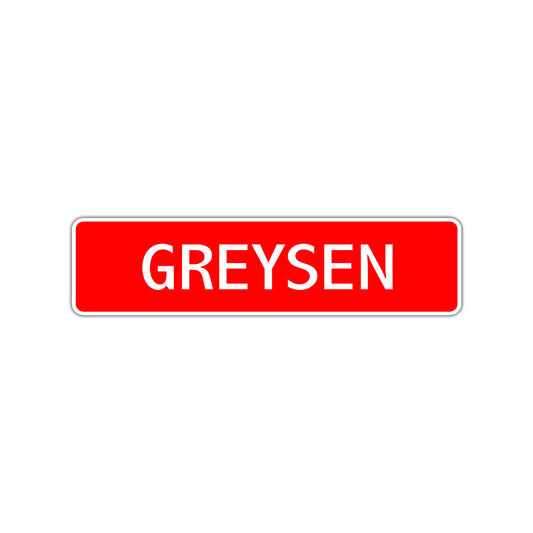 Greysen Street Sign Children Name Room Plate