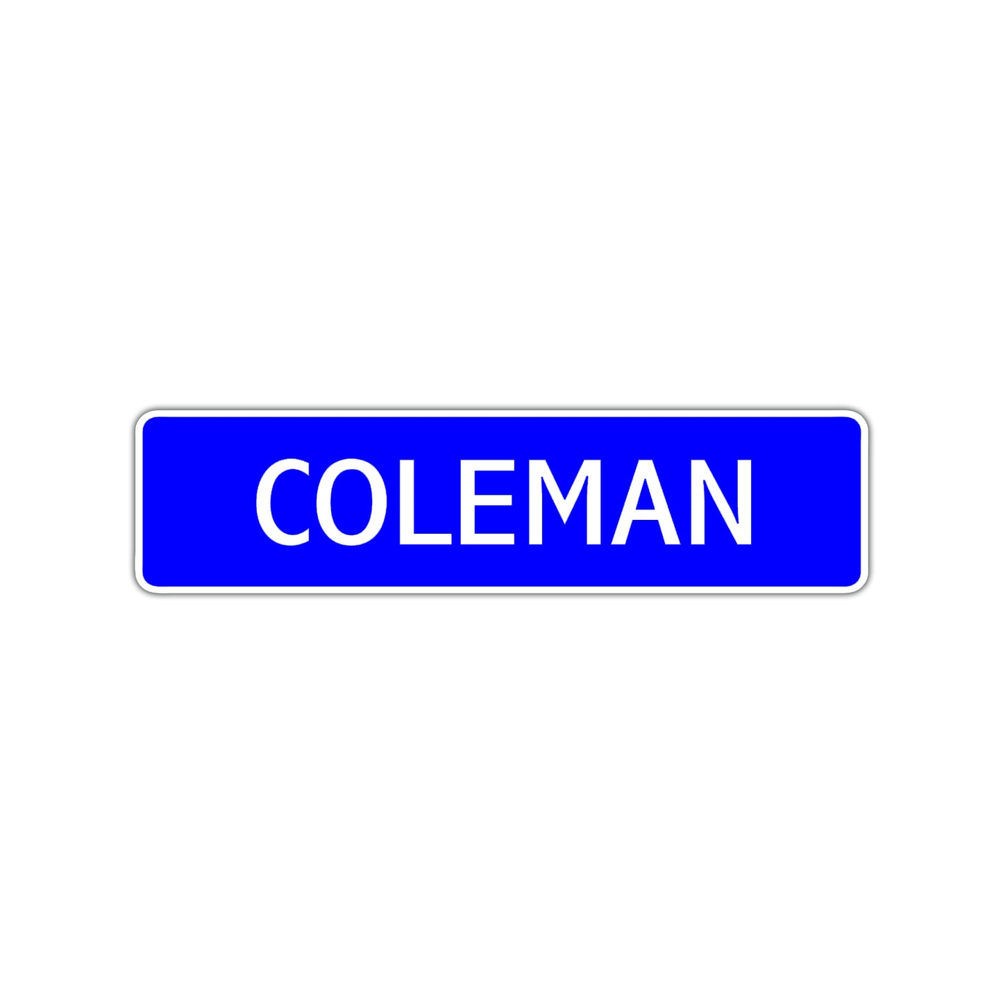 Coleman Street Sign Children Name Room Plate