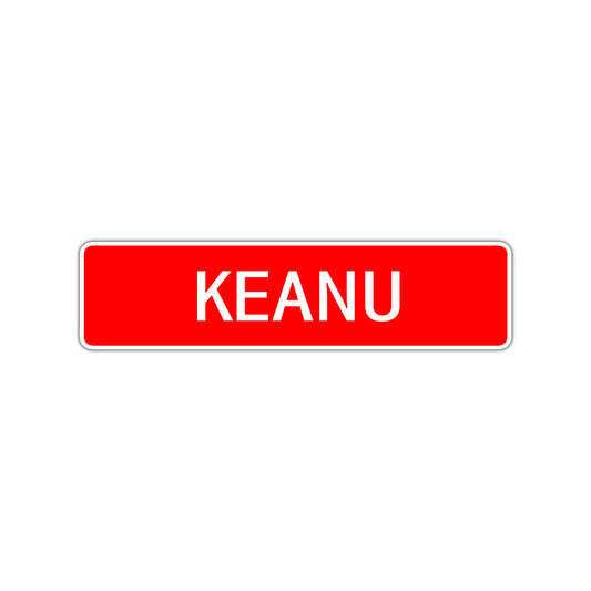 Keanu Street Sign Children Name Room Plate