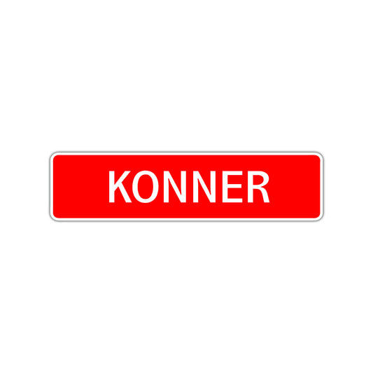 Konner Street Sign Children Name Room Plate
