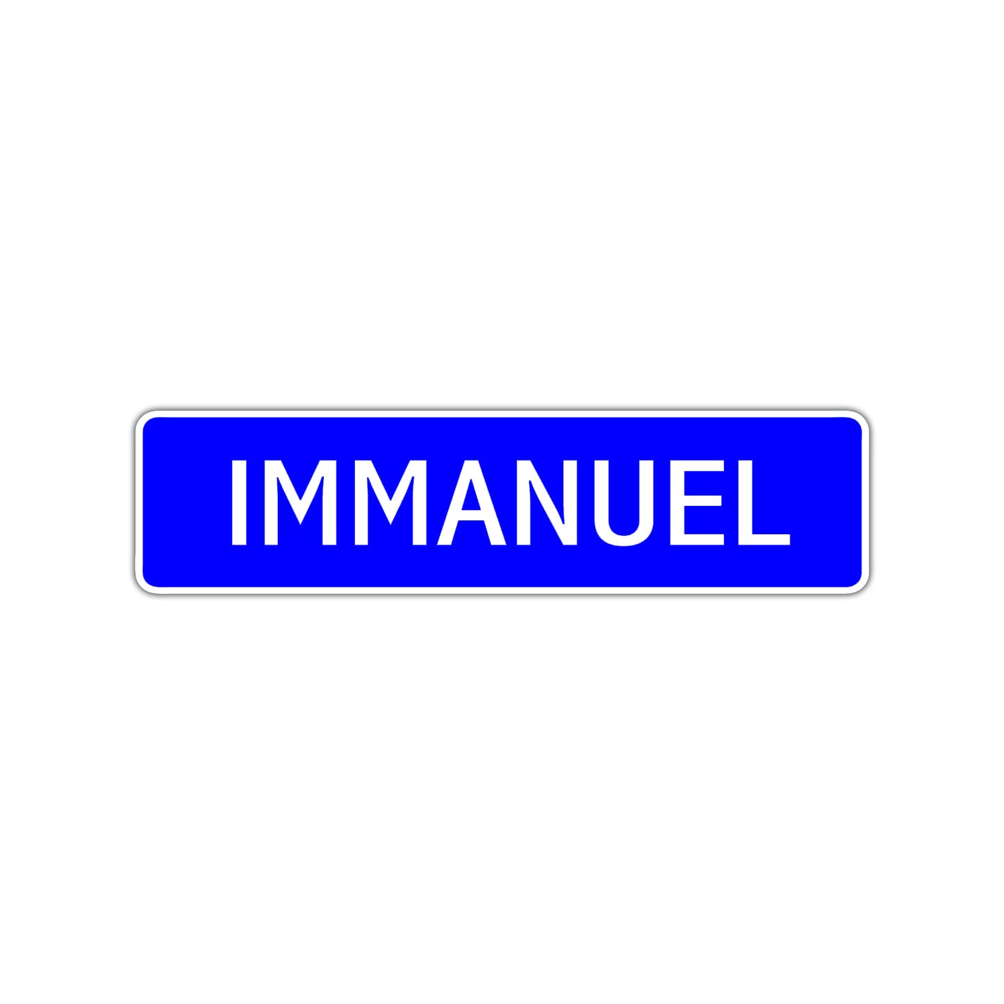 Immanuel Street Sign Children Name Room Plate