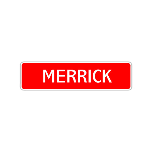 Merrick Street Sign Children Name Room Plate