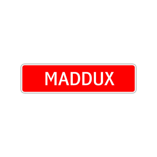 Maddux Street Sign Children Name Room Plate