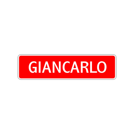 Giancarlo Street Sign Children Name Room Plate