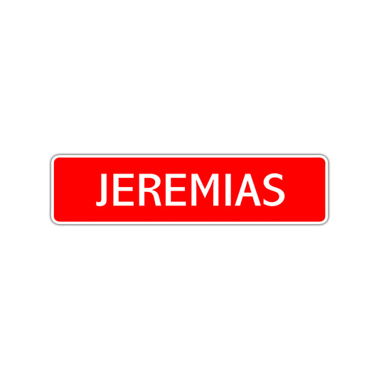 Jeremias Street Sign Children Name Room Plate