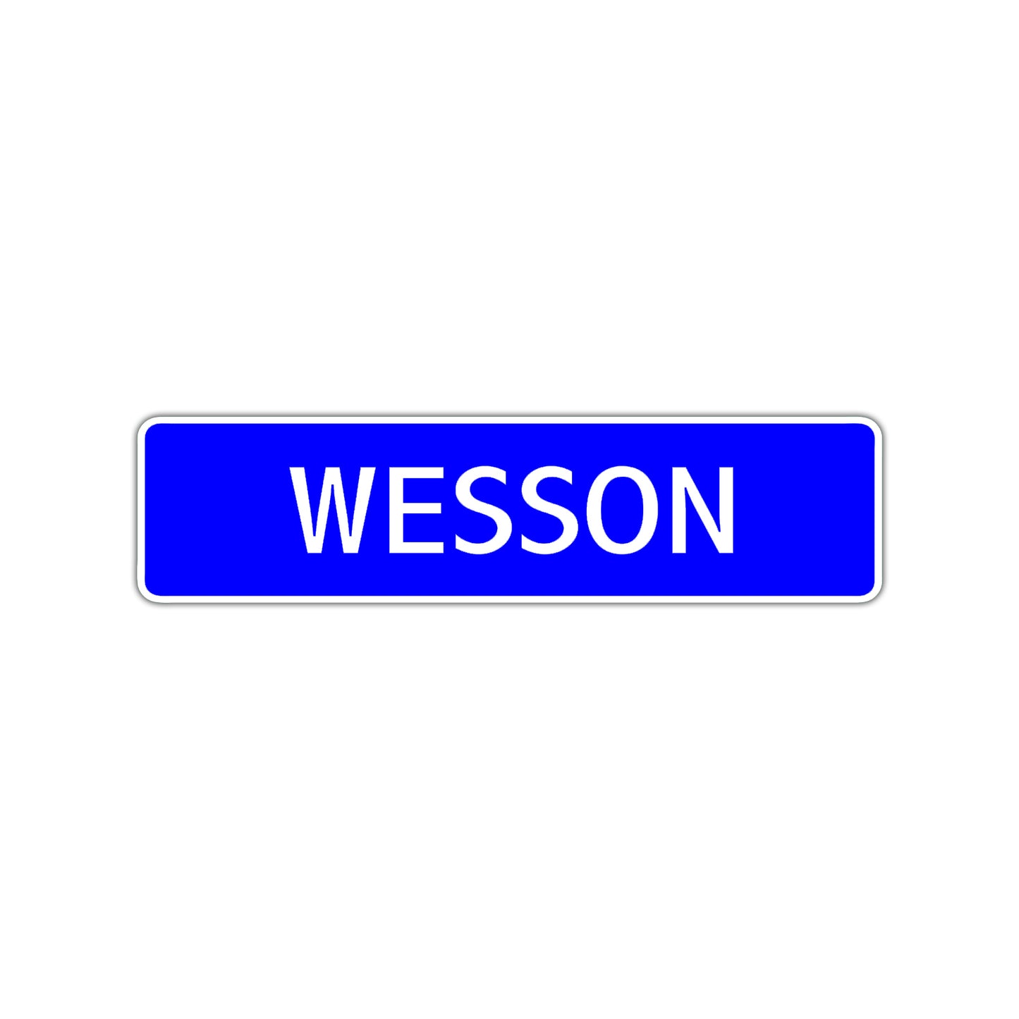 Wesson Street Sign Children Name Room Plate