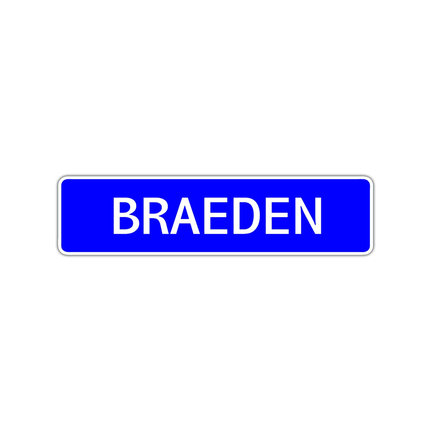 Braeden Street Sign Children Name Room Plate