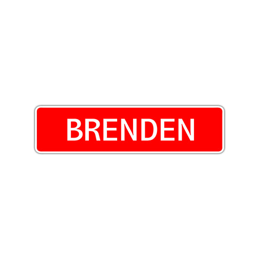 Brenden Street Sign Children Name Room Plate
