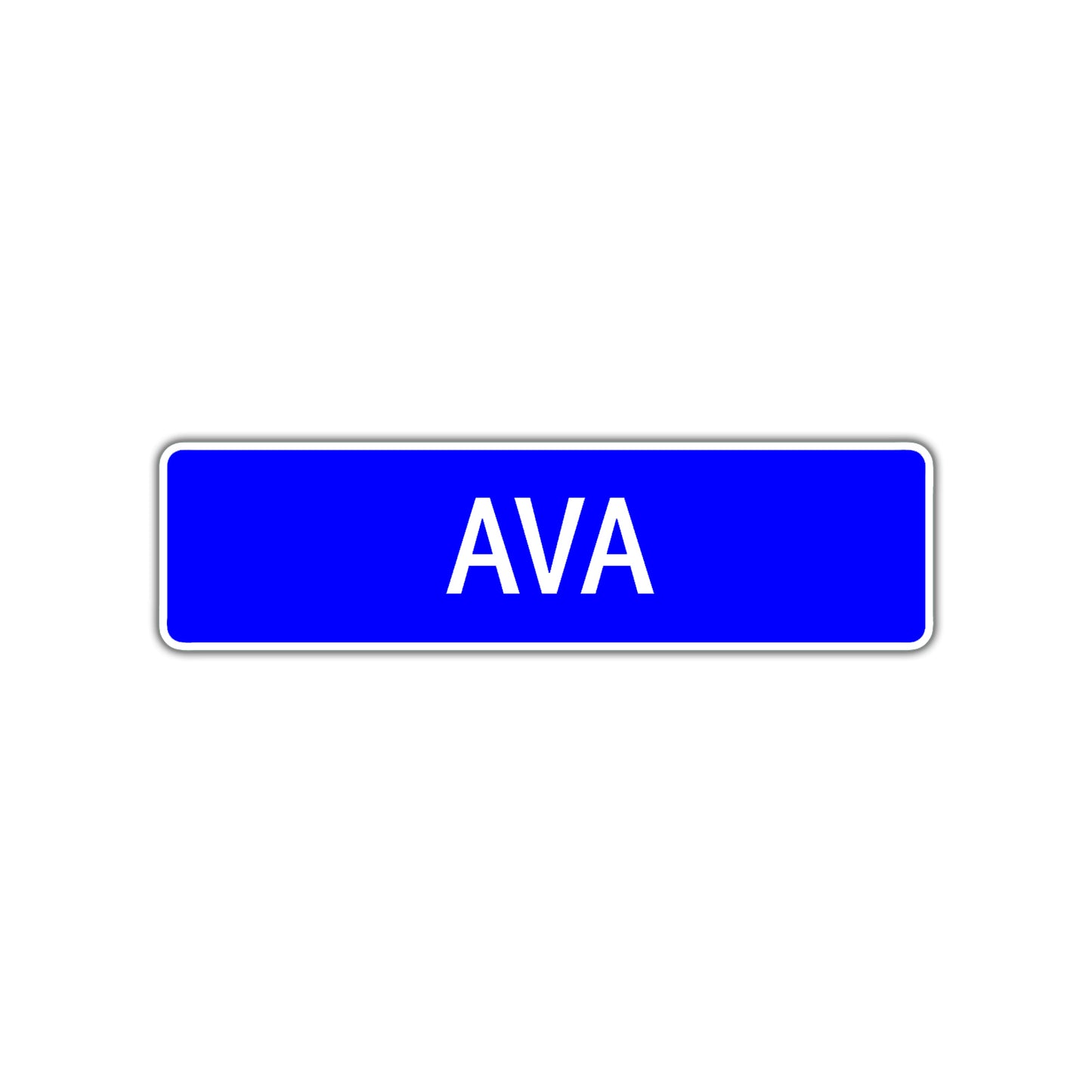 Ava Street Sign Children Name Room Plate