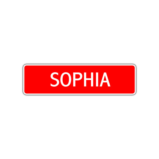 Sophia Street Sign Children Name Room Plate