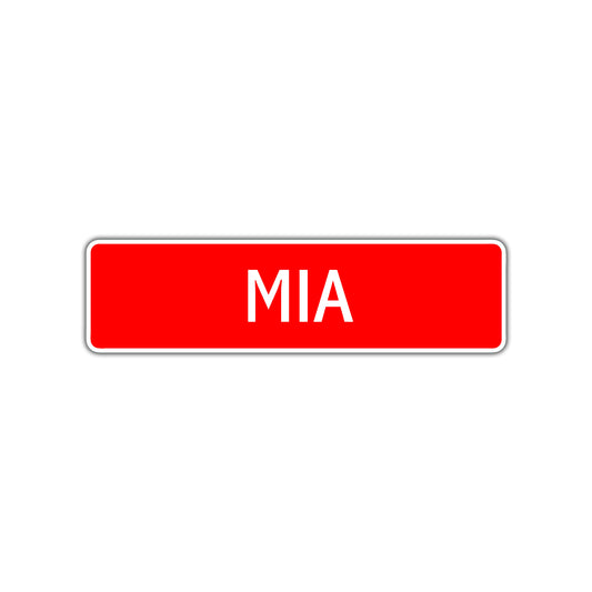 Mia Street Sign Children Name Room Plate