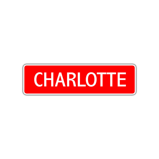 Charlotte Street Sign Children Name Room Plate
