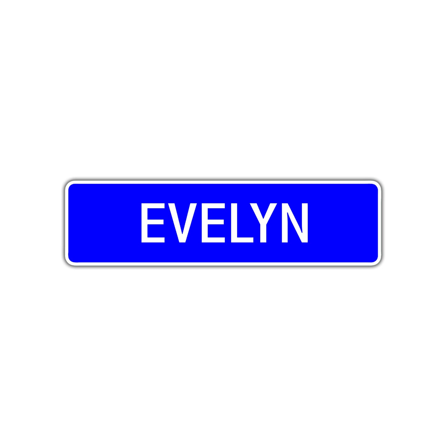 Evelyn Street Sign Children Name Room Plate