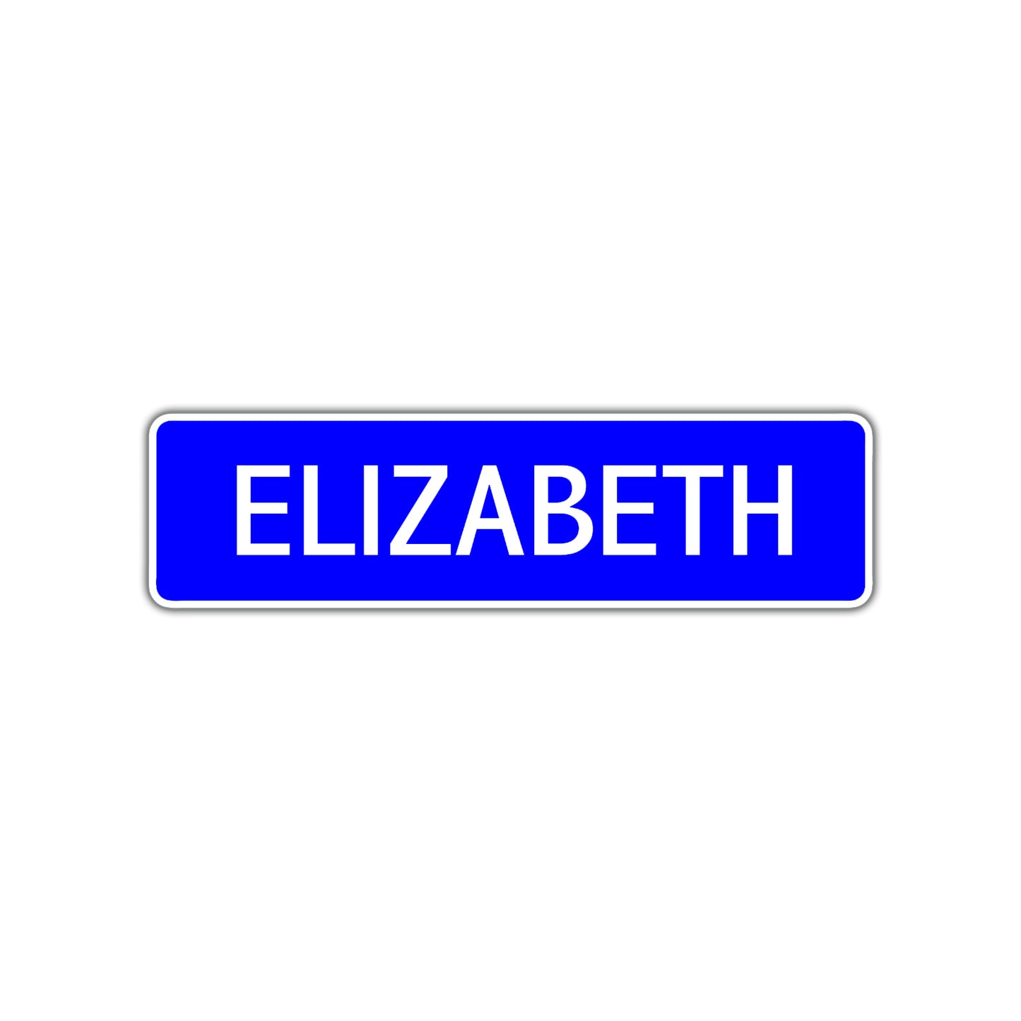 Elizabeth Street Sign Children Name Room Plate