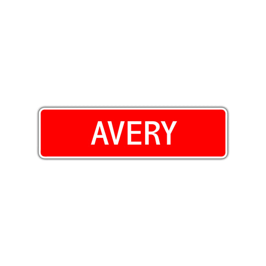 Avery Street Sign Children Name Room Plate