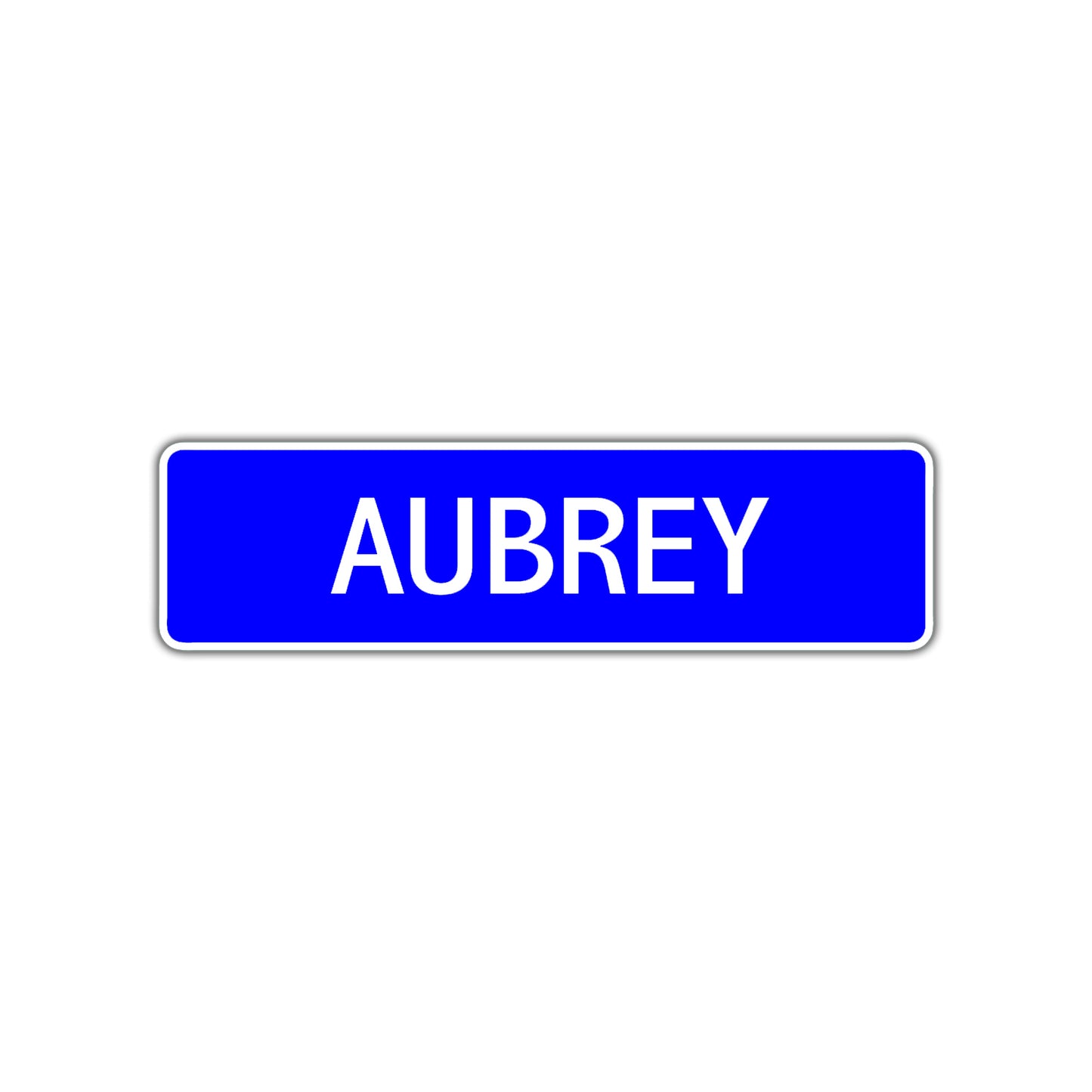 Aubrey Street Sign Children Name Room Plate