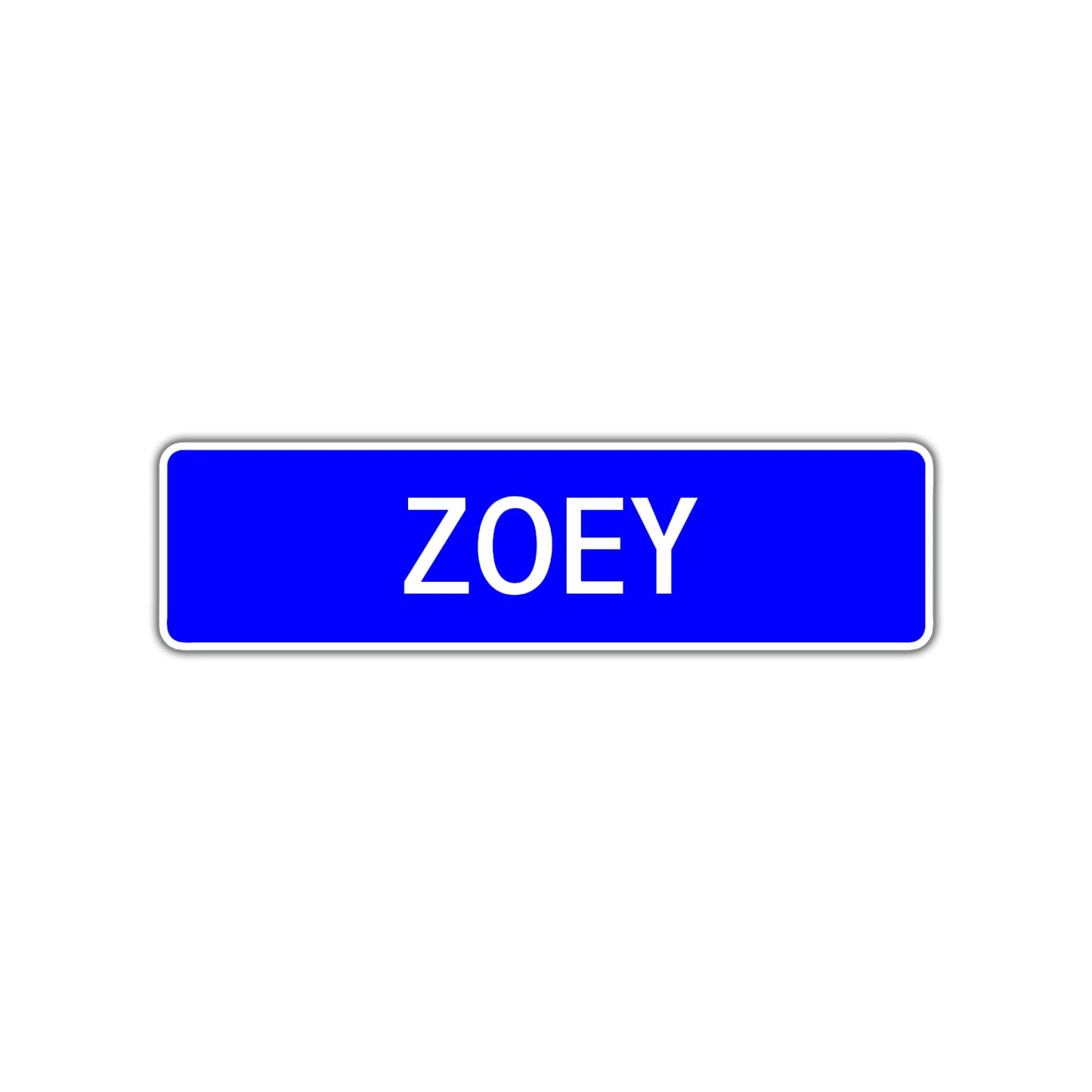 Zoey Street Sign Children Name Room Plate