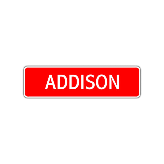 Addison Street Sign Children Name Room Plate