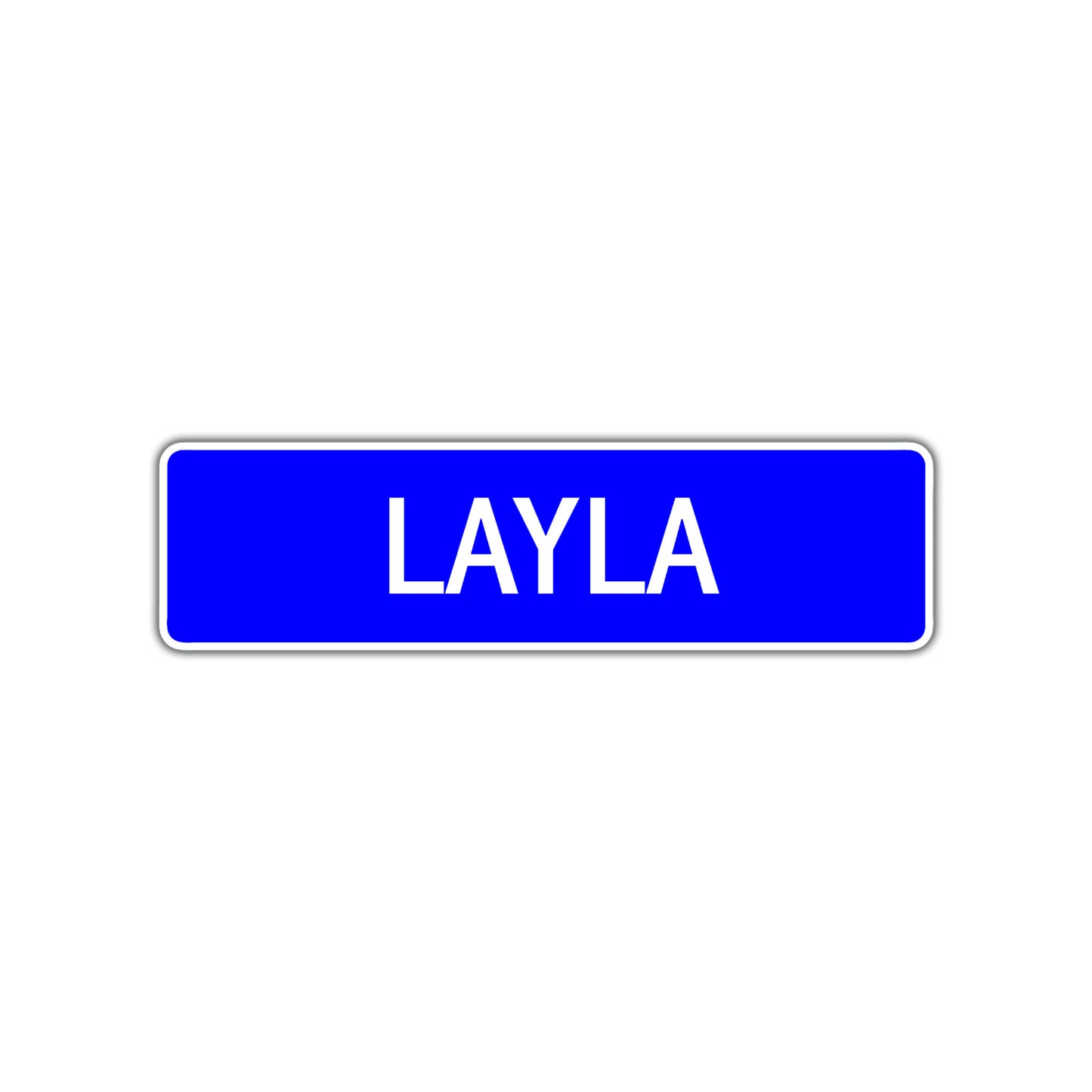 Layla Street Sign Children Name Room Plate