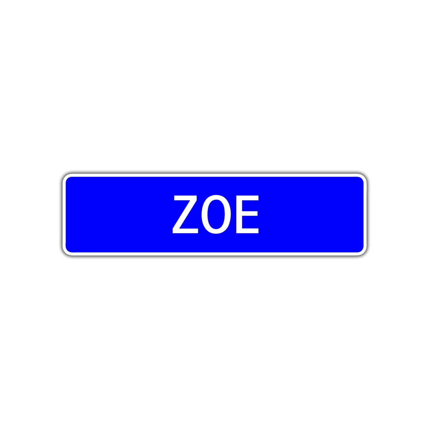 Zoe Street Sign Children Name Room Plate