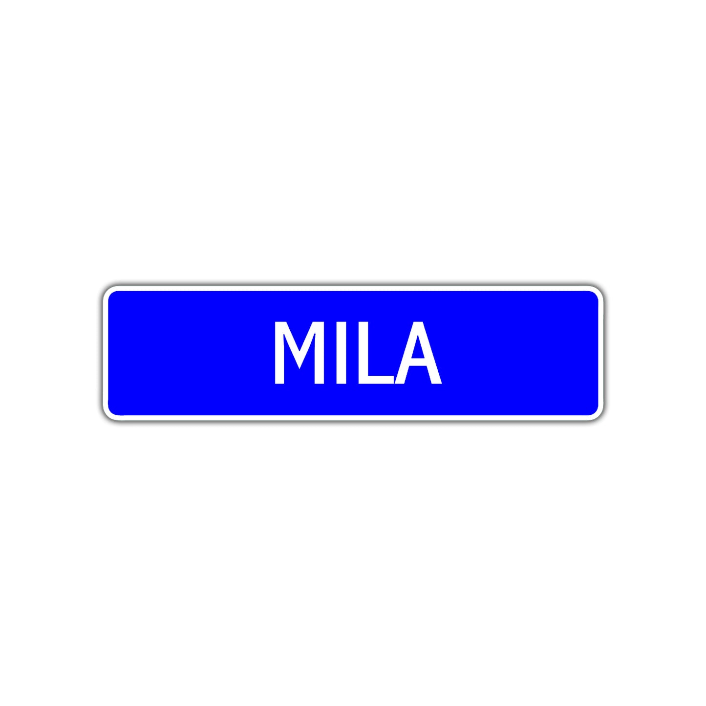 Mila Street Sign Children Name Room Plate