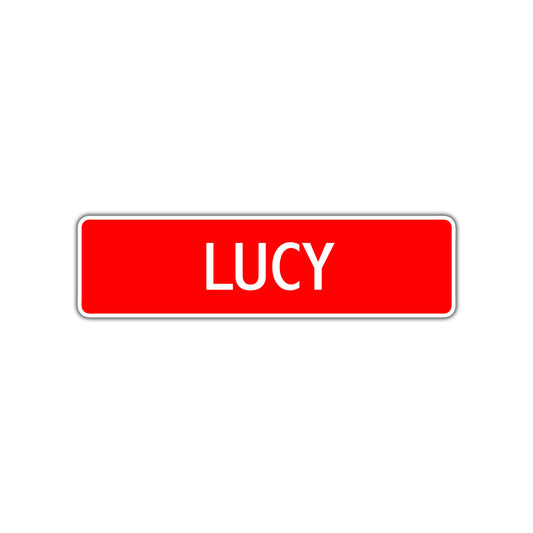 Lucy Street Sign Children Name Room Plate