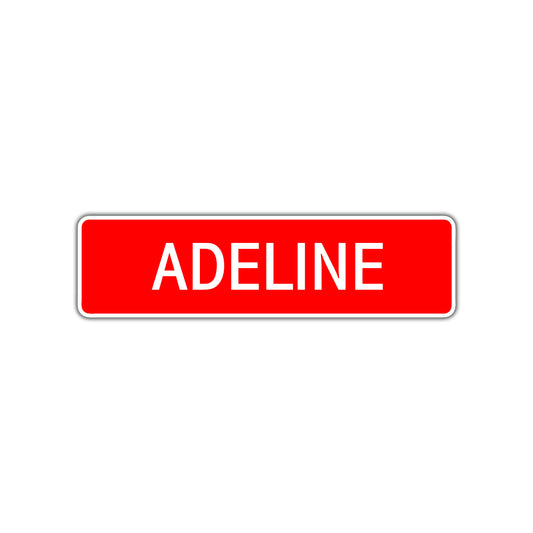Adeline Street Sign Children Name Room Plate