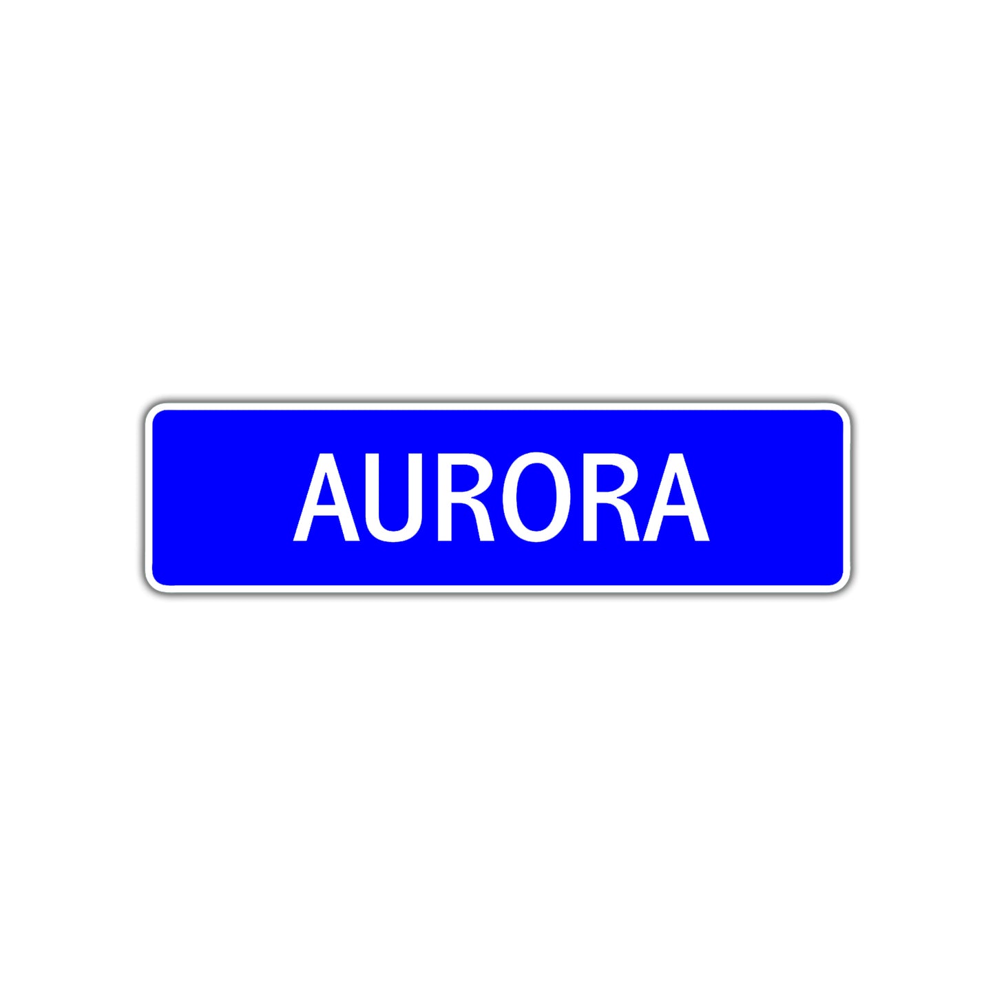 Aurora Street Sign Children Name Room Plate