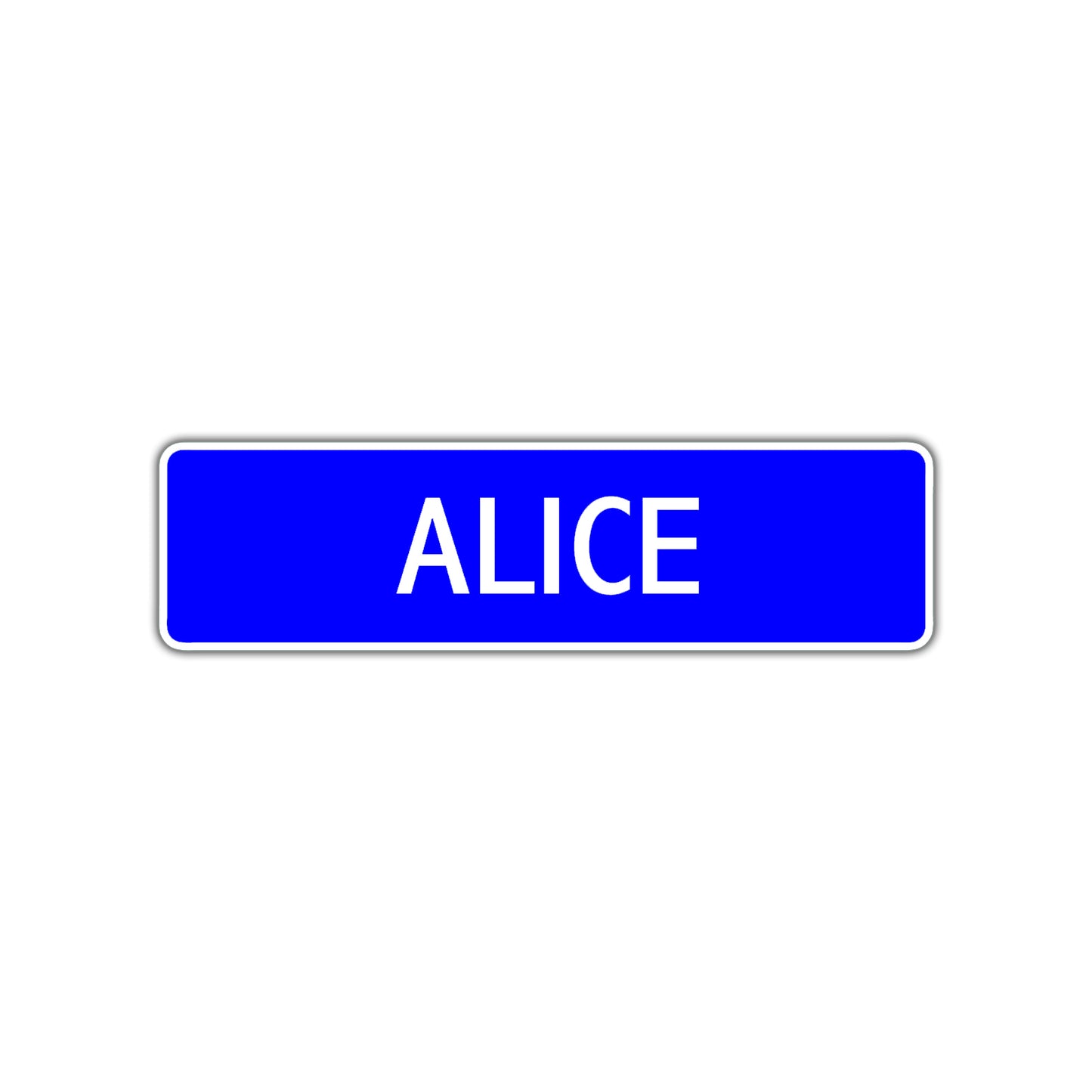 Alice Street Sign Children Name Room Plate
